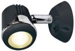 Schwenkbare Leuchte, schwarz HI-POWER LED 12/24 V