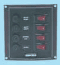 Schalttafel, vertikal 4 Schalter