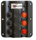 Wave ekeltrische Schalttafel 3 + 12V Voltmeter