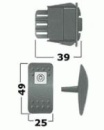 Schalter ON-OFF LED rot 12 V