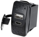 USB-A-Buchse + USB-C