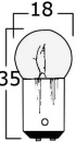 Glühlampe zweipolig 12 V 10 W