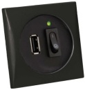 USB-Steckdose 12/24 V schwarz