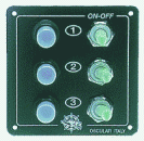 Schaltafel 3 Schalter m. Rückstellvorrichtung