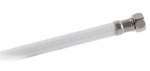 New Edge VA-Stahl-Dusche Nylon-Schlauch, weiß 2,5m