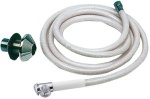 Knopf-Handdusche, weiß PVC-Schlauch 2,5 m