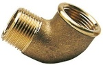 90° Winkelanschluss aus Messing Außen/Innen 1/2"