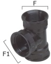 T-Stück aus Thermopolimer 1/2"-1/2"