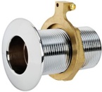 Borddurchlass m. flacher Kante Messing natur 3/8"