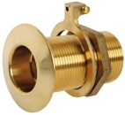 Borddurchlass m. flacher Kante Messing verchr.3/8"