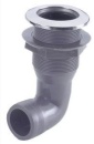 Nylon-Bordurchlaß 3/4" 20mm VA-Stahl Blende 90°