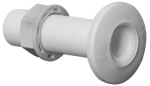 Borddurchlass m. Gewinde Kunststoff weiß 1/2"