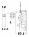 Motor f. Wischarme u. Wischblätter 24 V 20 W 51 mm