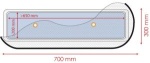Mückennetz 700 x 300 mm