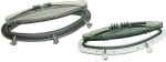 BOMAR elliptisches Bullauge, weiß 146 x 415 mm