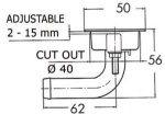 Tanklüfter VA-Stahl Einbaumodell Kopf 50 mm