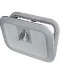 Bündige Inspektionsluke RAL 7042 380 x 280 mm
