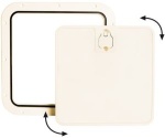 Abnehmbare Inspektionsluke, creme 375 x 375 mm