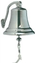 Schiffsglocke aus Messing, verchromt Ø 175 mm