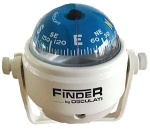 Finder Kompas 2" m. Bügel weiß/blau