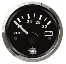 Voltmeter 18/32 V schwarz/poliert