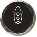 Navigationslicht-Kontrolle schwarz/poliert