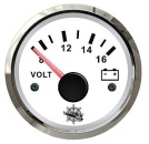 Voltmeter 8/16 V weiß/poliert