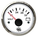 Voltmeter 18/32 V weiß/poliert
