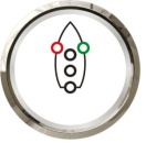 Navigationslicht-Kontrolle, weiß/poliert
