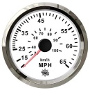 Pitot Geschwindigkeitsmesser 0-35 MPH weiß/poliert