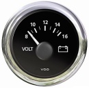 Volmeter, schwarz 8/16 V
