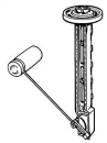 Schwimmer m. Stab 105-605 mm