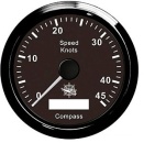 Geschwindigkeitsmesser GPS-Kompass schwarz/schwarz