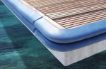 Tre Fender f. Bootstege, blau 800 mm