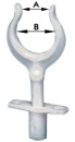 Ruderdolle aus Nylon 15x34 mm