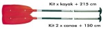 Zusammensteckbare Stechpaddel für Kanus 150 cm je