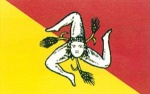 Flagge Sizilien 20 x 30 cm