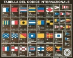 Internationaler Signalcode auf Holz
