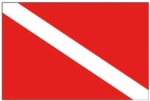 Taucher-Signalflagge 30 x 45 cm