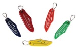 Weichgummi Schlüsselanhänger Motorboot weiß
