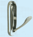 Klappbarer Kleiderhaken Messing, verchrom 75x25 mm