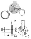 Zylinderschloß Schubladen 20mm