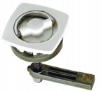 Bodenheber Messing, verchromt 63x63 mm