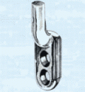 Haken Messing, verchromt 43x13x14 mm