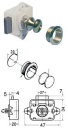 Druckknopfschloß Messing, verhromt 16 mm