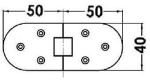 Mikrogussscharnier 100 x 40 mm