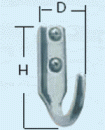 Haken Edelstahl, poliert 25x41 mm