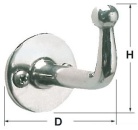 Haken Edelstahl, poliert 66x36 mm