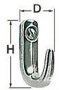 Haken Edelstahl, poliert 29x32 mm