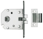 Einsteckschloß einfach Messing verchromt 68x60x9mm